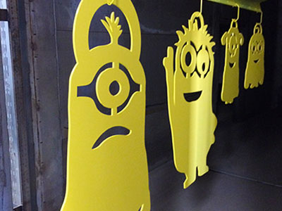 Powder Coated custom minion Decor